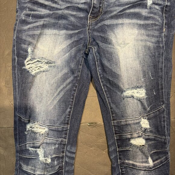 Buckle/BKE (Black) Women’s Skinny Jeans Dark Wash – Ripped Knee, Size 30, Denim - Picture 2 of 8